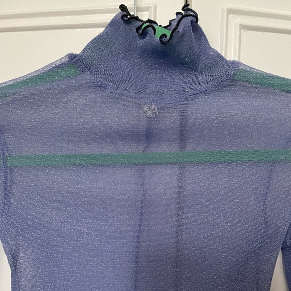 Free People Sheer Metallic Sparkle Top - Picture 4 of 5